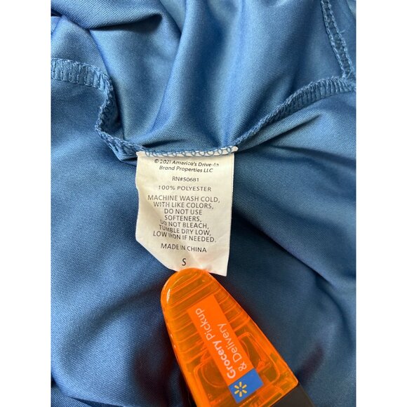 Sonic Mens Blue Graphic T-Shirt With Red Stripes 100% Polyester Size S - Picture 5 of 9